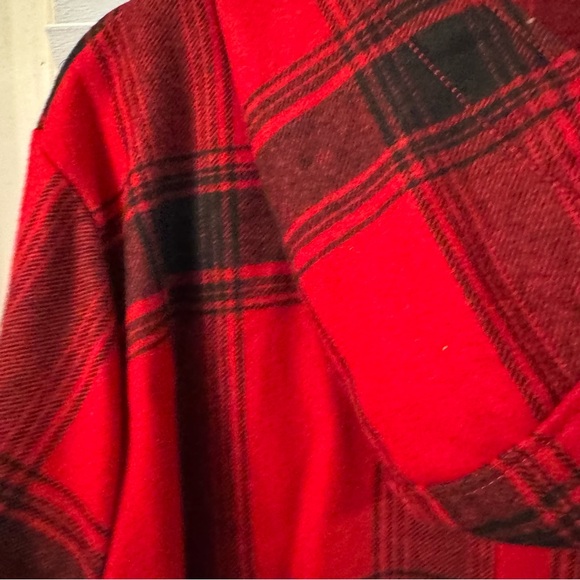 Old Navy 3x Red Hooded Plaid Jacket - Picture 8 of 9